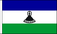 Lesotho Hand Waving Flags